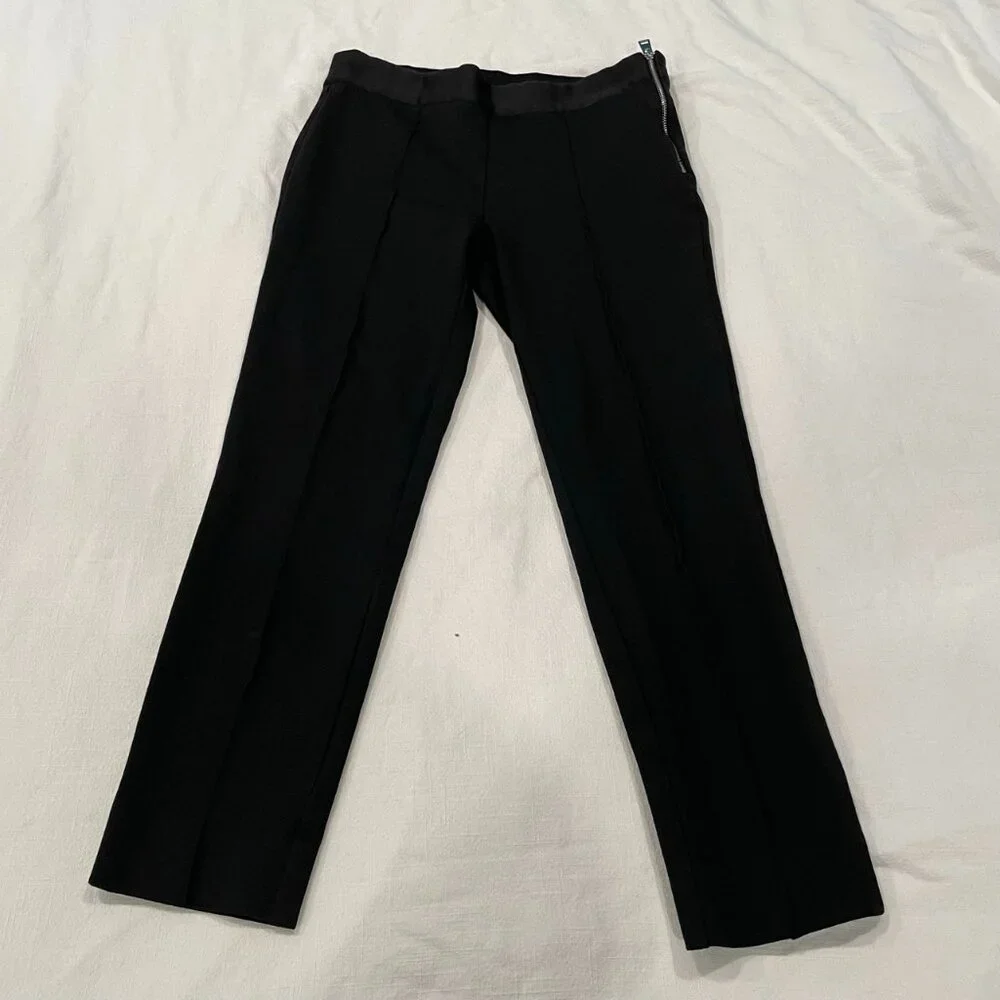Everlane Black Slim Trouser Leggings with Side Zipper - Picture 4 of 11